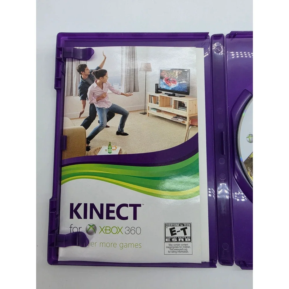 Kinect Adventures Microsoft Xbox 360 Game J7D-00001 Purple Case NTSC